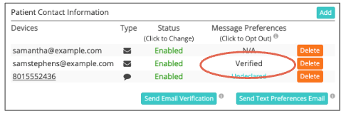 email verification screenshot