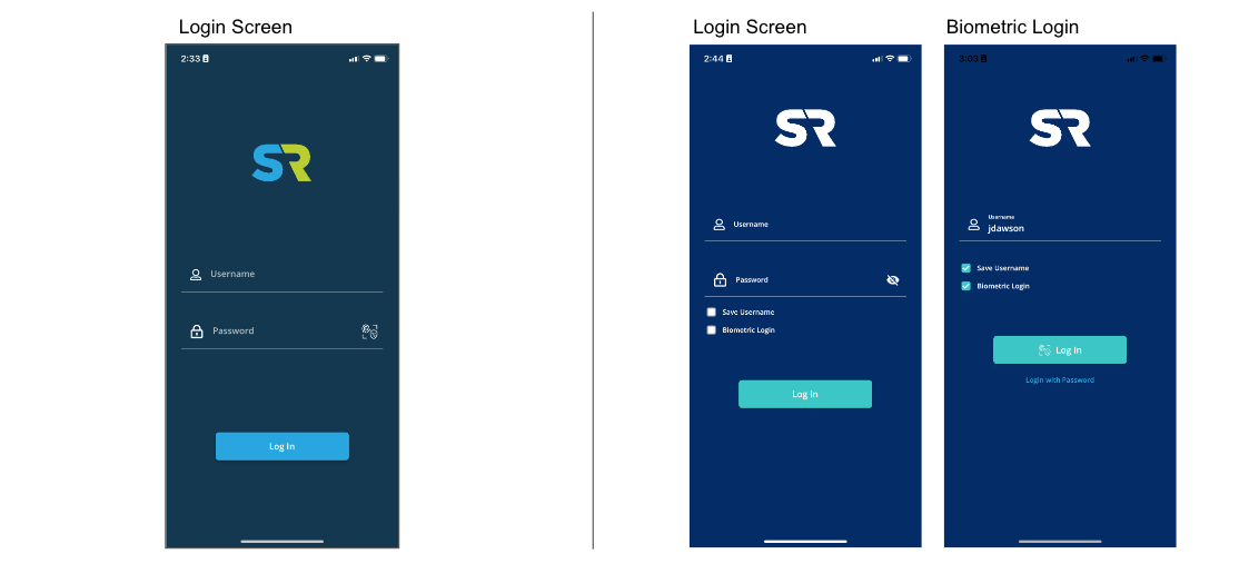 mobile login screen update screenshot 2