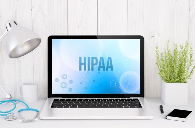computer screens that says HIPAA